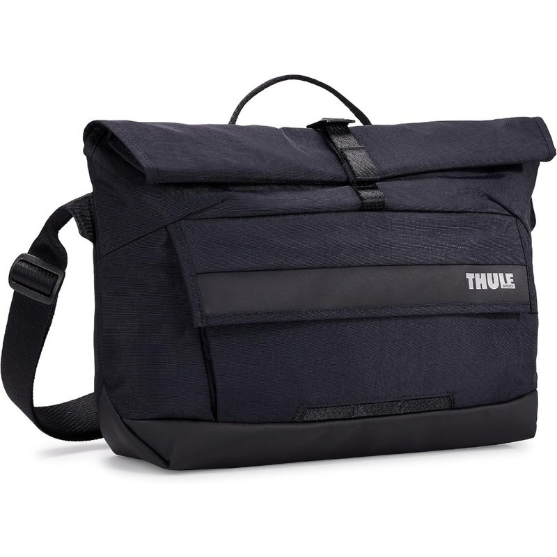 Crossbody shoulder bag for daily commute, premium polyester fabric, classic black, lightweight and water-resistant with adjustable strap - Image 1