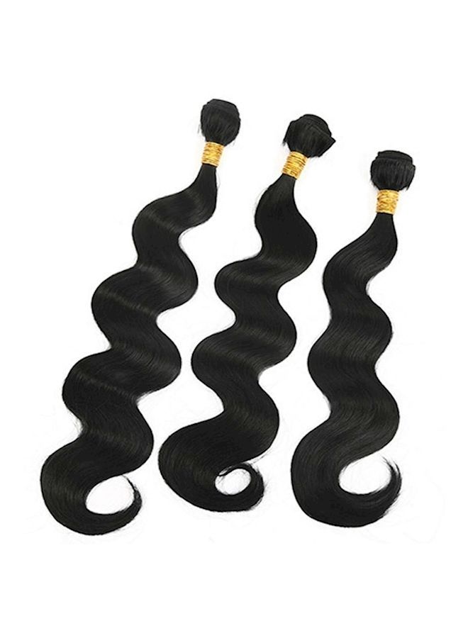 NIBEMINENT Brazilian Body Wave Hair Extension Black 18inch - Image 2