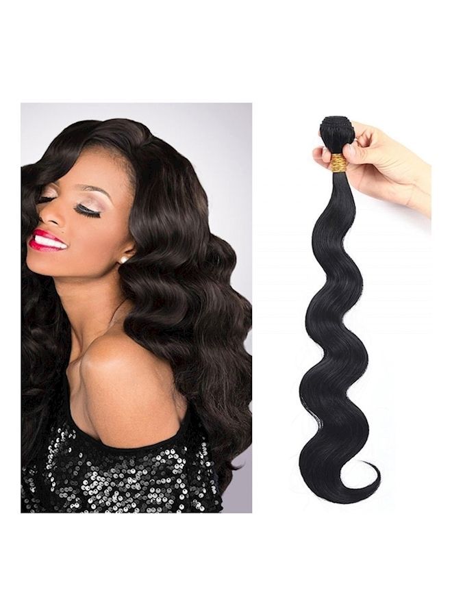 NIBEMINENT Brazilian Body Wave Hair Extension Black 18inch - Image 3