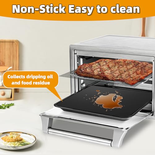 JAYOBGO Reusable Air Fryer Liners for Breville Smart Oven Air Fryer Pro BOV900BSS, Ninja Foodi, Non-Stick, 3x Liners + 3x Mesh - Image 3