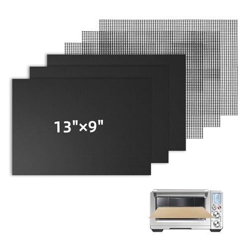 JAYOBGO Reusable Air Fryer Liners for Breville Smart Oven Air Fryer Pro BOV900BSS, Ninja Foodi, Non-Stick, 3x Liners + 3x Mesh - Image 1
