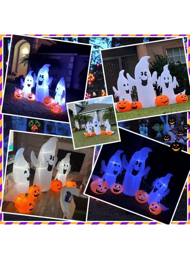 VUCATIN Halloween Inflatables Pumpkin Ghost Decorations with Built-in LEDs Outdoor Inflatable Decoration Lighted Blow Up Holiday Decor for Halloween Party Indoor Garden Lawn Yard Patio - Image 4
