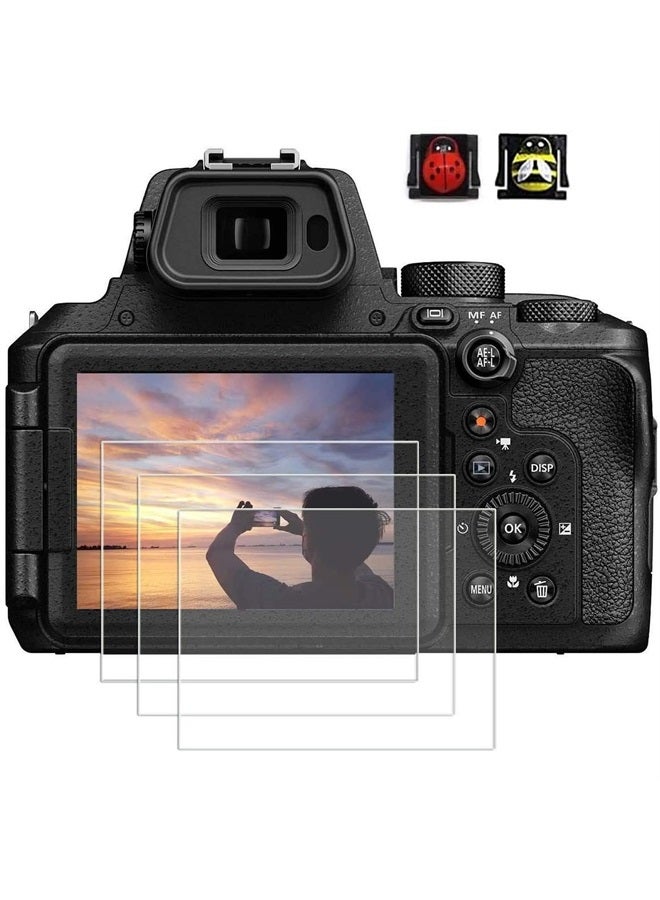 PCTC P1000 Camera Screen Protector 9H Hardness Tempered Glass LCD Screen Protectors Compatible for Nikon COOLPIX P1000 P950 Protive Cover Film (3 Packs) - Image 1