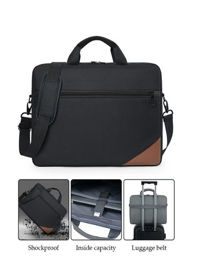 15.6 Inch Laptop Bag,Computer Bag Travel Business Briefcase Bag Crossbody Bag Water Resistance Shoulder Messenger Bag,Lightweight PC Shoulder Bag Carrying Case for Men and Women Work Office - Image 1