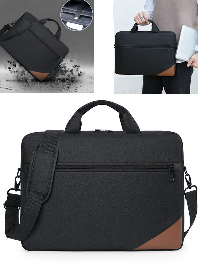 15.6 Inch Laptop Bag,Computer Bag Travel Business Briefcase Bag Crossbody Bag Water Resistance Shoulder Messenger Bag,Lightweight PC Shoulder Bag Carrying Case for Men and Women Work Office - Image 1
