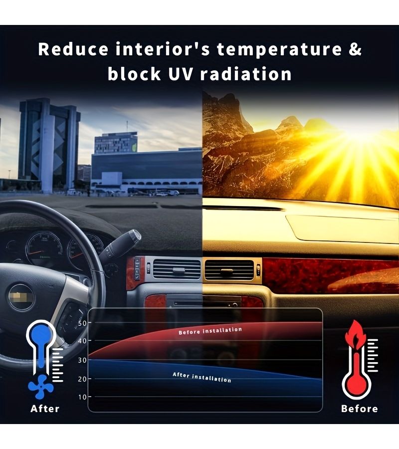 Black Center Console Cover And Sunshield Pad For Chevy Tahoe Avalanche Suburban Gmc Yukon 2007 2014 - Image 3