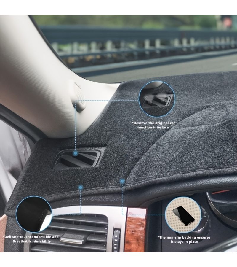 Black Center Console Cover And Sunshield Pad For Chevy Tahoe Avalanche Suburban Gmc Yukon 2007 2014 - Image 4