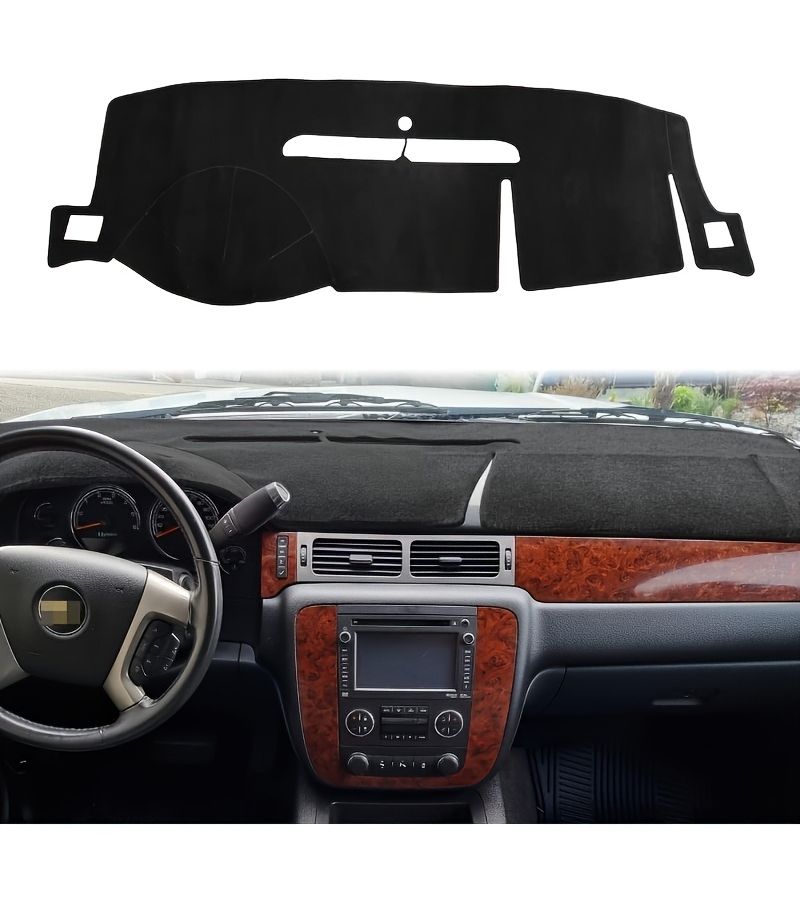 Black Center Console Cover And Sunshield Pad For Chevy Tahoe Avalanche Suburban Gmc Yukon 2007 2014 - Image 1