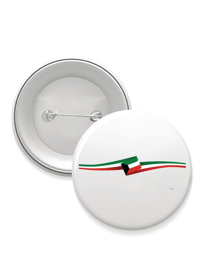 برينت شوب فور مي شارة زر الكويت - دبوس طية صدر السترة لحقائب الظهر والسترات - مثالية للمناسبات أو احتفالات اليوم الوطني - Image 1