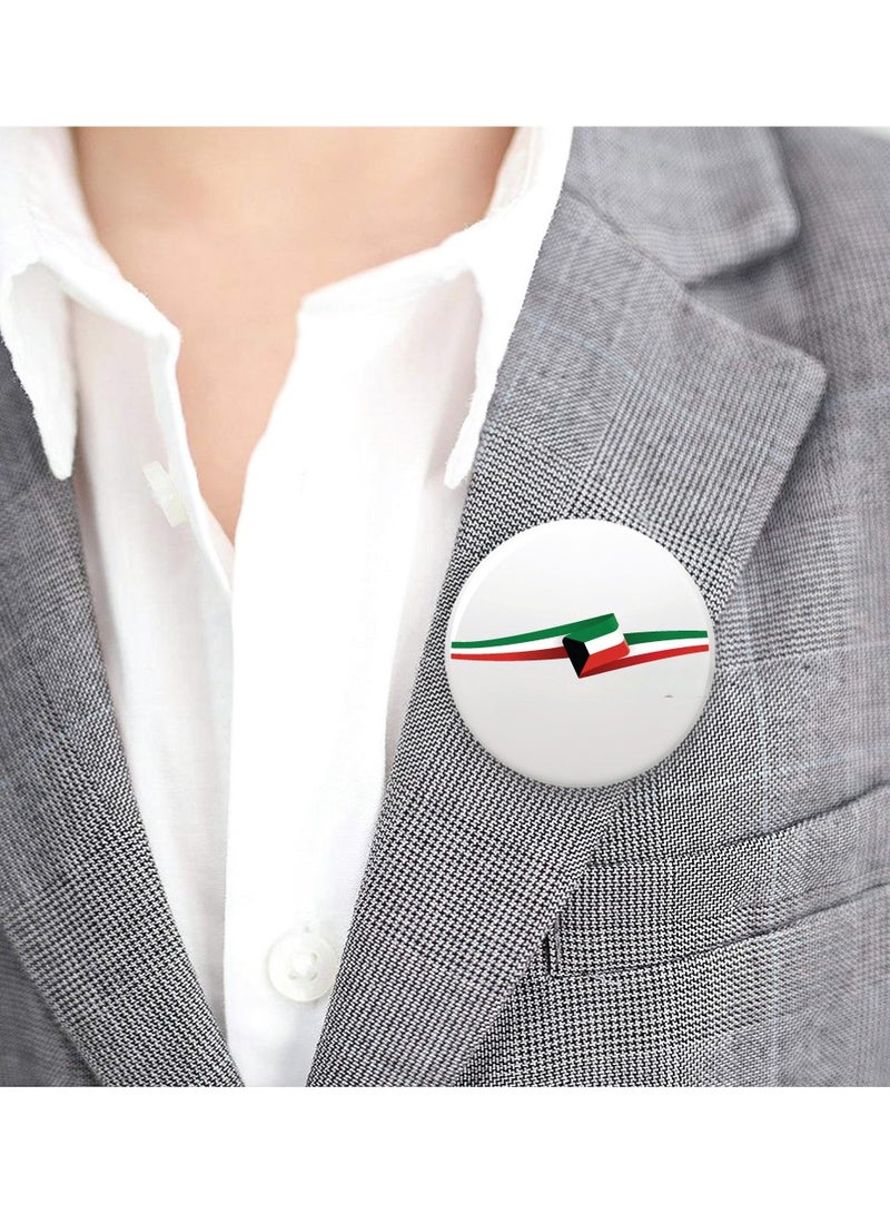 برينت شوب فور مي شارة زر الكويت - دبوس طية صدر السترة لحقائب الظهر والسترات - مثالية للمناسبات أو احتفالات اليوم الوطني - Image 5