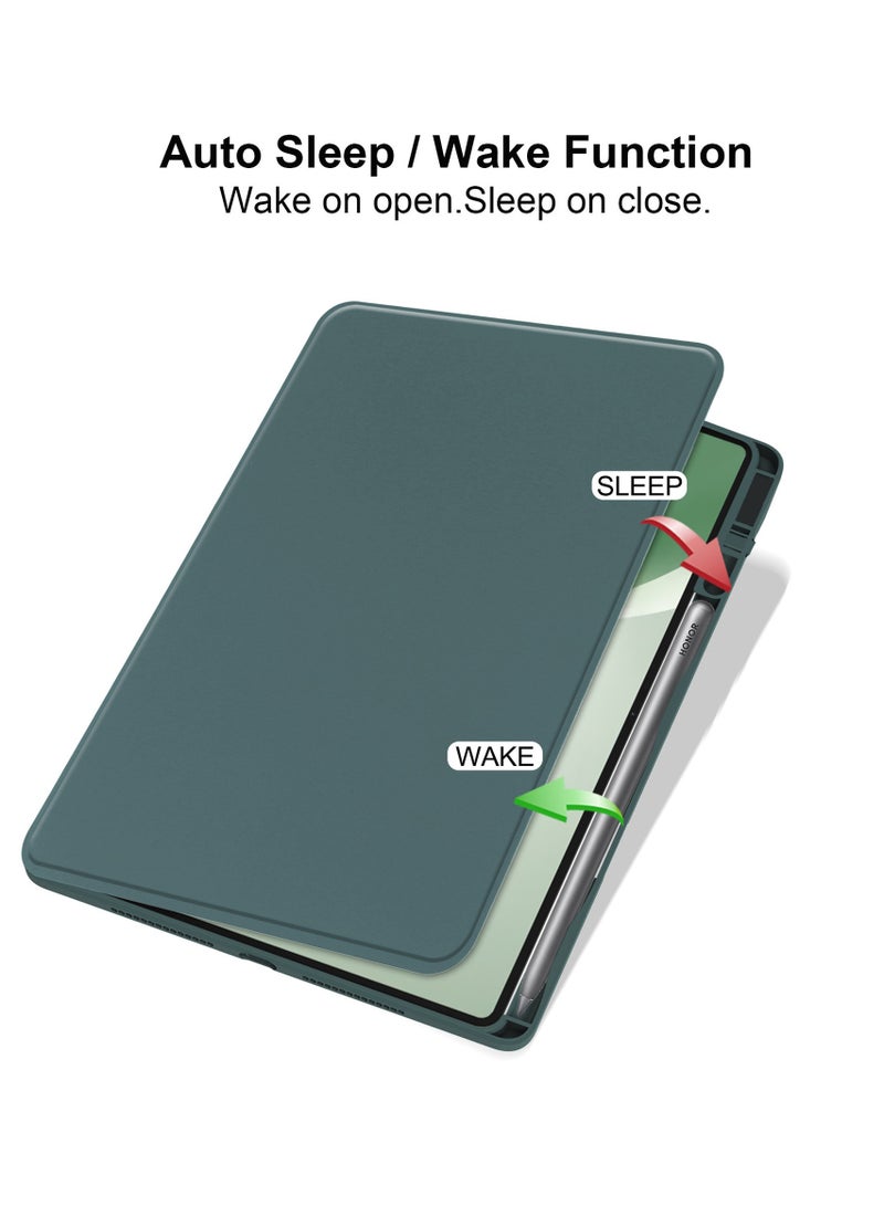 عام متوافق الشرف الوسادة 10 12.1 بوصة 2025 جراب كمبيوتر لوحي مع حامل قلم 360 Rotation دوران والسيارات يستيقظ النوم حامل قابل للطي مع زاوية عرض مرنة - Image 4