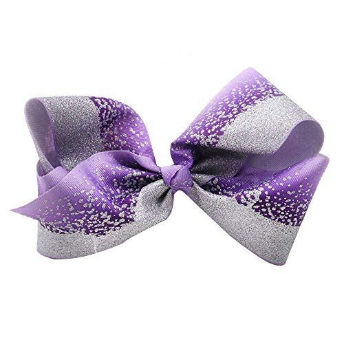 Tvoip Tie Dye Glitter Rainbow Polyester Grosgrain Tape Ribbon Grosgrain Ribbons 1-1/2"(38mm) x10 Yards for Hair Bows Wedding Gift Packing Wrap (Purple) - Image 4