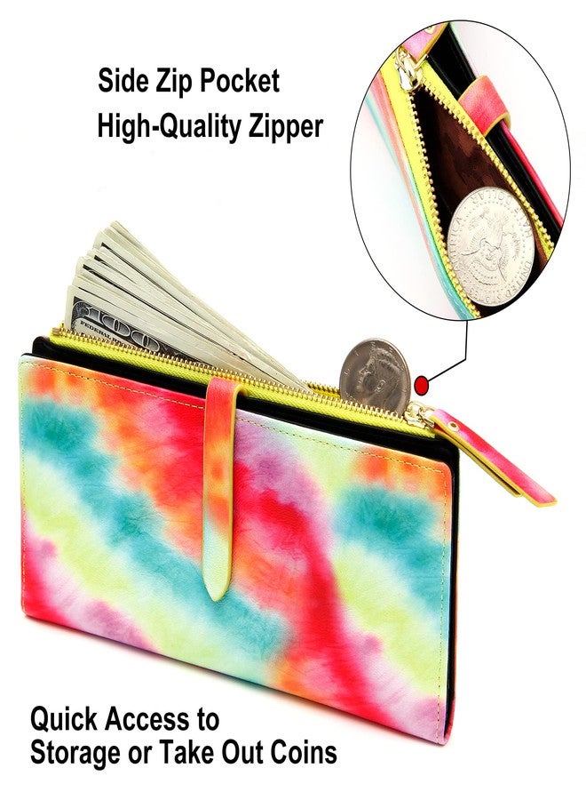 YOUBDM Slim Wallets for Women Credit Card Holder RFID Bifold Clutch Wallets Checkbook with Zipper Pocket - Image 4