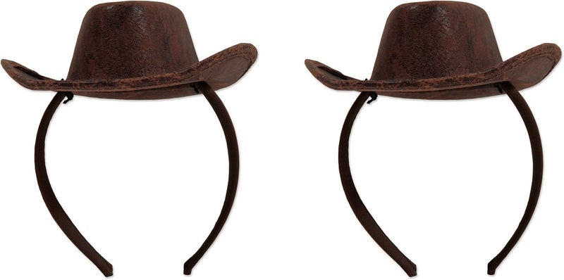 Beistle Beistle 2 Piece Cowboy Hat Headband One Size Brown - Image 1