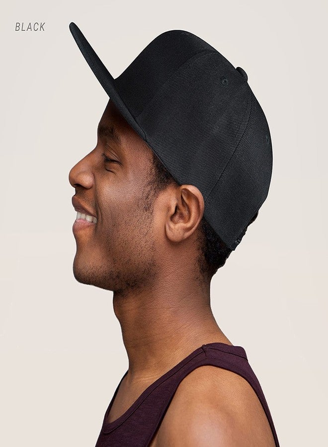 Missby® Men's Cotton Classic Flat Brim Hip-Hop Snapback Cap (Grey), Free Size - Image 5