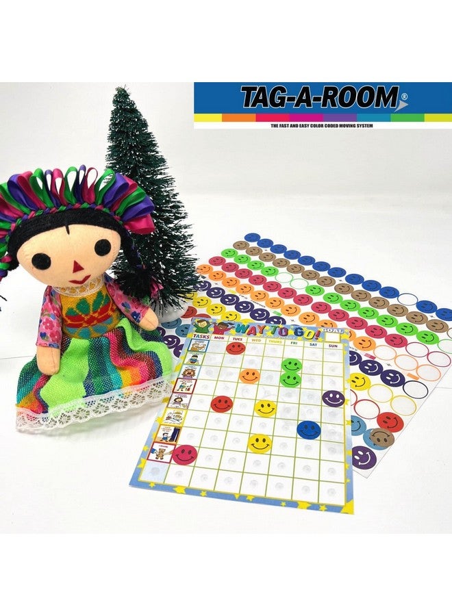 تاج-أه-روم ملصقات نقاط وجه مبتسم من تاج-أ-روم، دائرية، 3/4 بوصة، 10 ألوان وجه مبتسمة زاهية، مقاس 8 1/2 بوصة × 11 بوصة (عبوة من 2100 قطعة) - Image 5