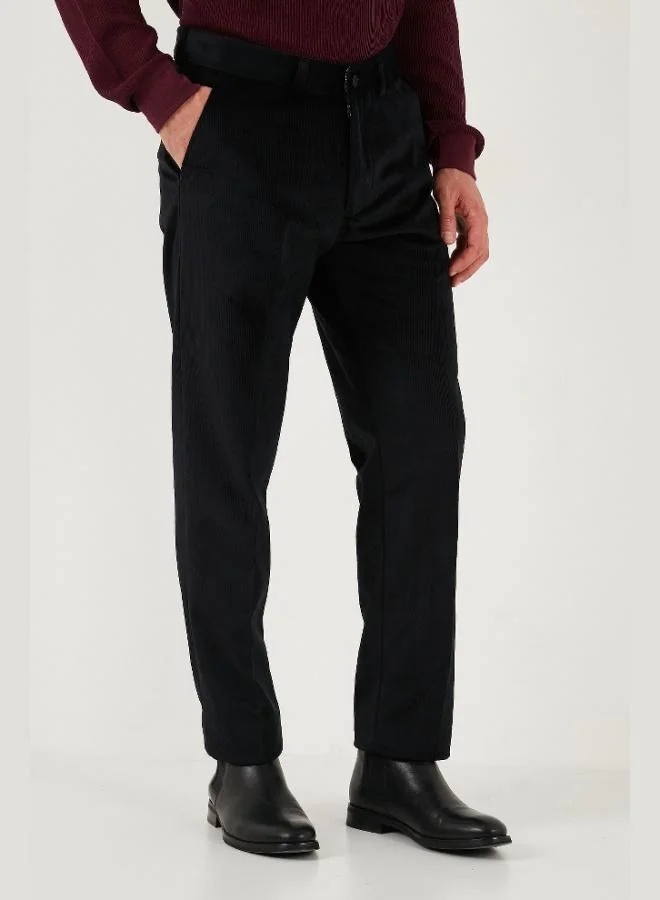 Buratti  Buratti Normal Waist Regular Fit Straight Leg Velvet Trousers Men's Velvet Trousers 645MERLIN for Men | Best Price UAE