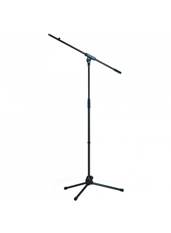 K_M K&M - König & Meyer 21070.500.55 - Tripod Microphone Stand with Fixed Length Boom Arm - Professional Grade for All Musicians - Heavy Duty Folding Leg Base - German Made - Black - Image 1