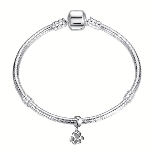 LAMOONY Dog Paw Charm 925 Sterling Silver Pet Pendant Animal Bead for Pandora Charms Bracelet Gift for Anniversary Birthday Christmas Day - Image 5