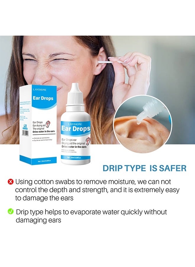Lanthome Swimmer's Ear Drops 20ml, For Swimmer's Ear, Prevent Infections, Dry Ears, Safe Treatment for Kids and Adults, Relieves Ear Irritation and Trapped Water for Ear Protection - Image 5