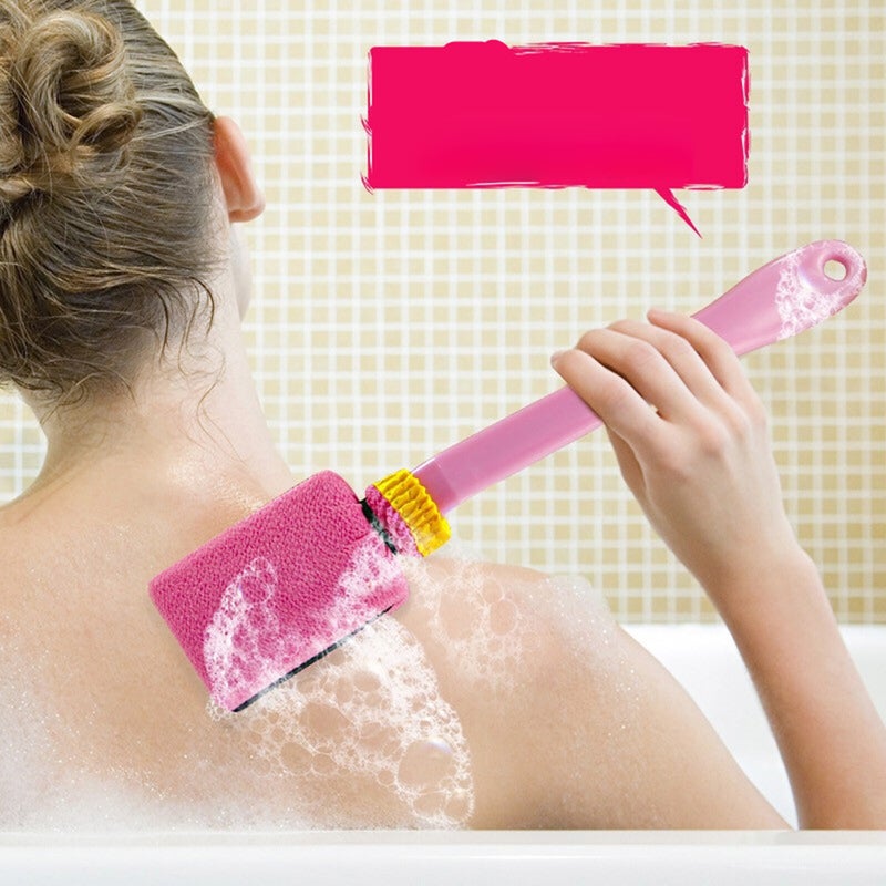 🚽 فرشاة استحمام بمقبض طويل لتنظيف الظهر بألوان عشوائية - Image 3