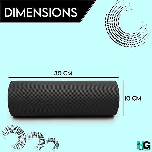 HOMEGALLEY Foam Roller for Exercise and Deep Tissue Massage Roller, Gym Exercise Roller, Workout Foam Roller for Knee Exercise and Pain Relief, Myofascial Release Roller for Back pain - 30 Cm Black - Image 3