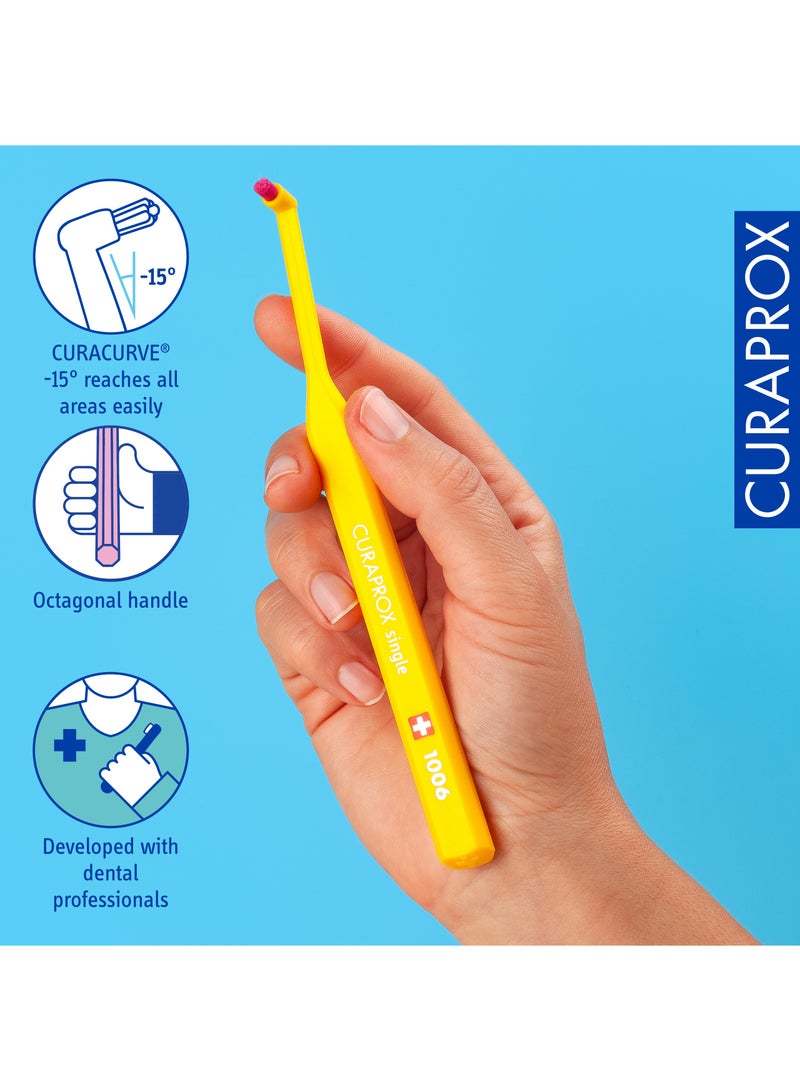 CURAPROX CS 1006 Interdental Toothbrush, Assorted Colour. Manual Single Tuft Interdental Brush Ultra-Fine CUREN® Filaments - Image 3