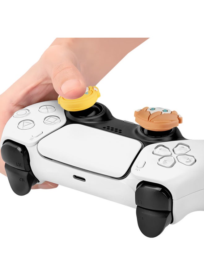 General PS4 PS5 Handle Rocker Cap Xbox Cartoon Game Character Silicone Rocker Cap SWITCH PRO Rocker Cap-Product Color:Ps Yellow Hair 1  - Image 4