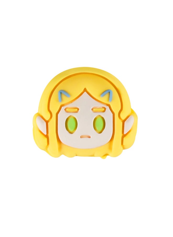 General PS4 PS5 Handle Rocker Cap Xbox Cartoon Game Character Silicone Rocker Cap SWITCH PRO Rocker Cap-Product Color:Ps Yellow Hair 1  - Image 1