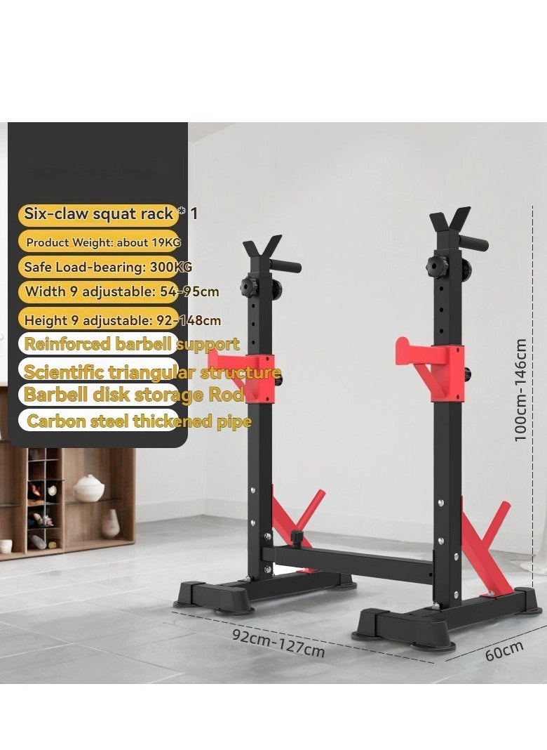 XiuWoo Squat Rack Barbell Rack Bench Press 600 LBS Max Load Adjustable Squat Rack Stand Multi-Function Weight Lifting Home Gym, Great for Beginners and Professional Use  - Image 3