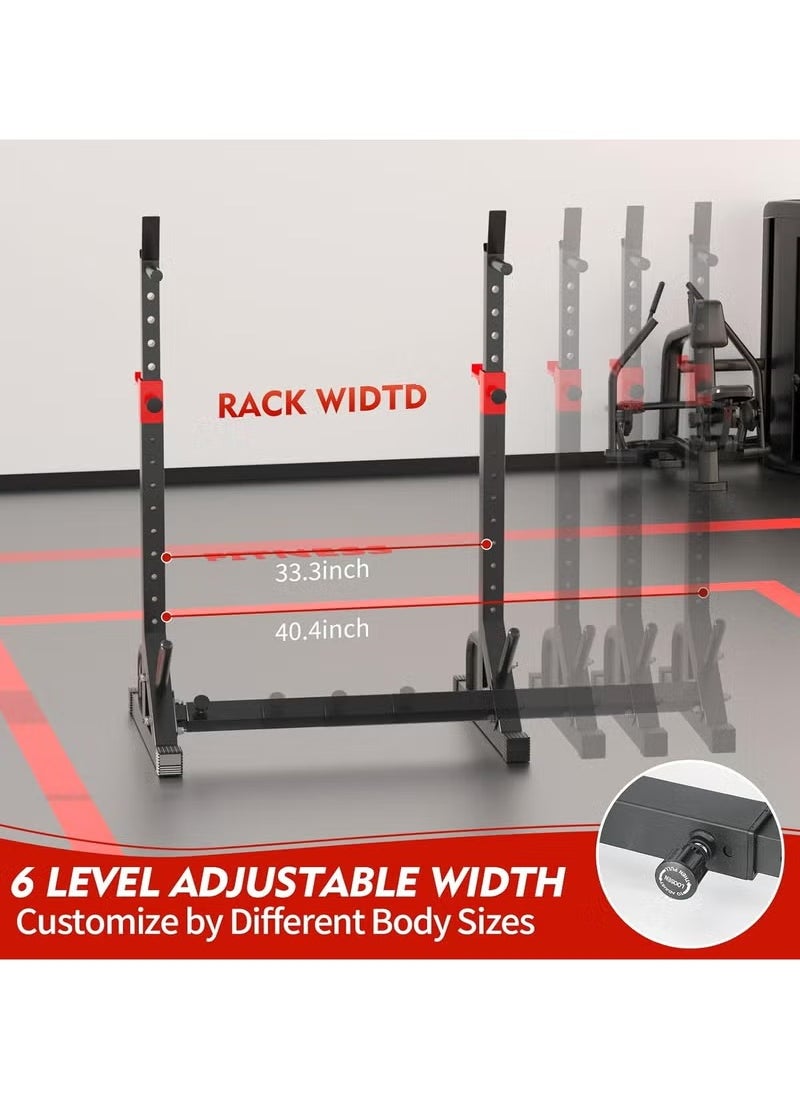 XiuWoo - Squat Rack Barbell Rack Bench Press 600 LBS Max Load Adjustable Squat Rack Stand Multi-Function Weight Lifting Home Gym, Great for Beginners and Professional Use - Image 1