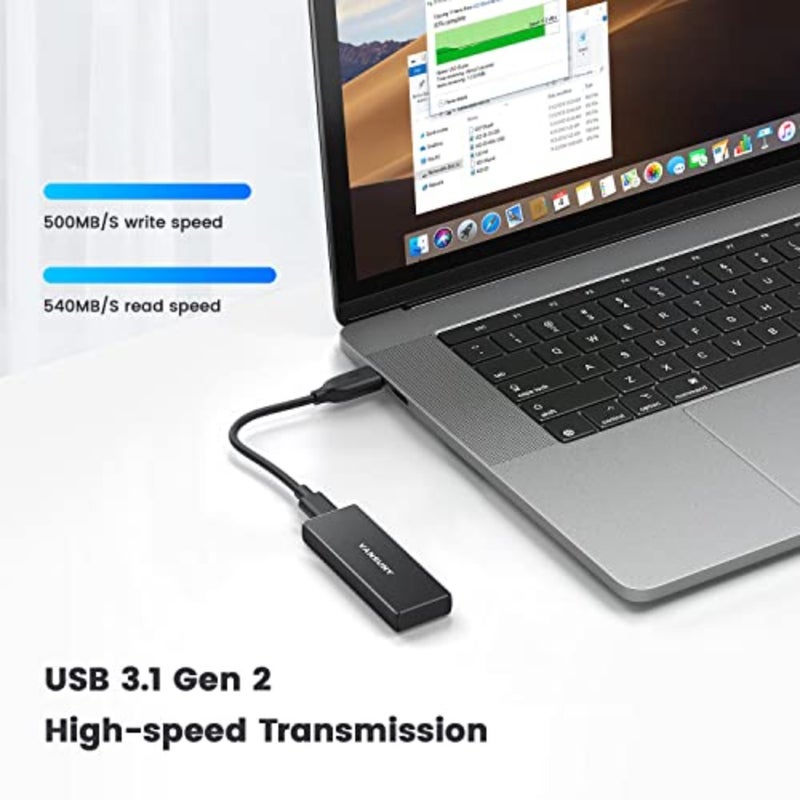 SSD خارجي 500 جيجا بايت محرك أقراص الحالة الصلبة الخارجي 500 جيجا بايت SSD محمول سرعة قراءة عالية 500 برميل/الثانية SSD صغير محمول 500 جيجا بايت للكمبيوتر/الأجهزة اللوحية/الهواتف الذكية - Image 2
