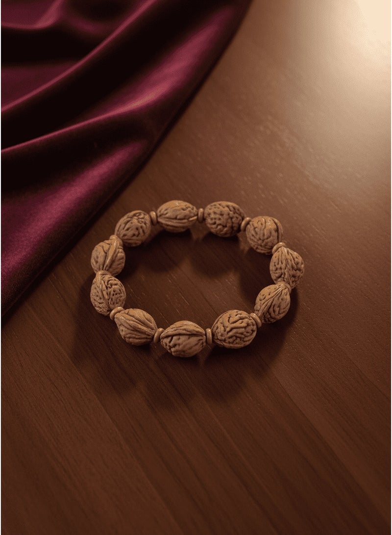 تشوميل سوار مصنوع يدويًا من خرز الجوز الطبيعي - مجوهرات طاقة التأريض والشفاء - Image 2