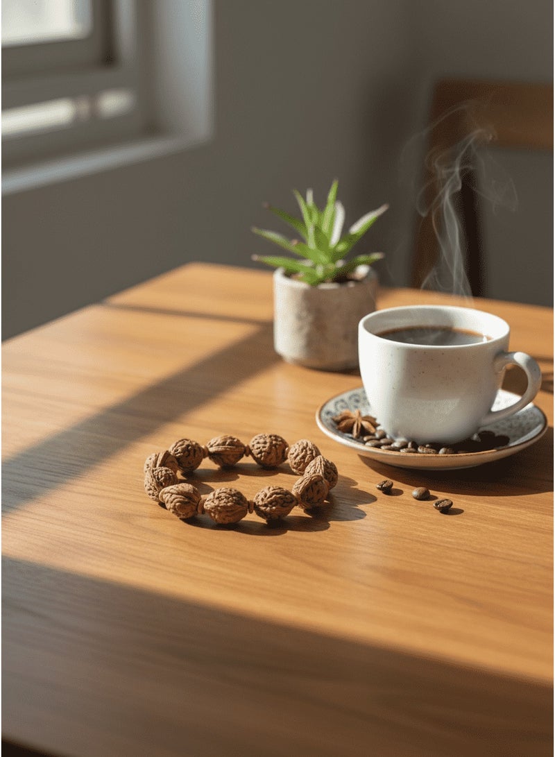 تشوميل سوار مصنوع يدويًا من خرز الجوز الطبيعي - مجوهرات طاقة التأريض والشفاء - Image 3