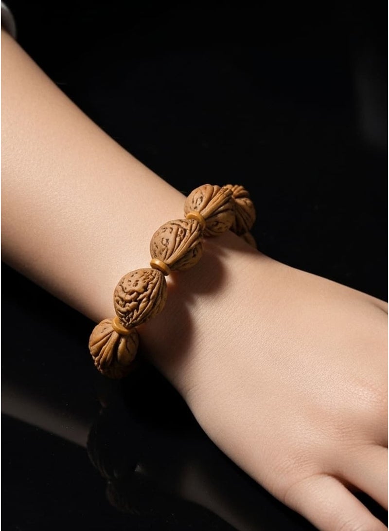تشوميل سوار مصنوع يدويًا من خرز الجوز الطبيعي - مجوهرات طاقة التأريض والشفاء - Image 5