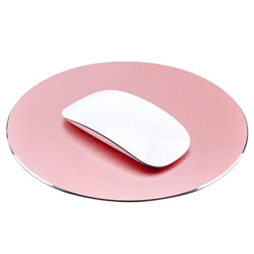ProElife Metal Mouse Pad Mat 8.66-inch Mousepad with Non-Slip Base (Round, Rose Gold) - Image 1