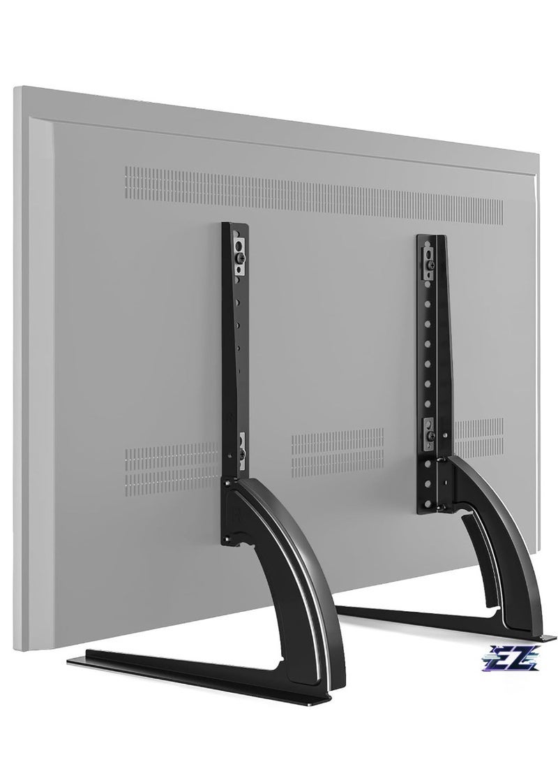 Gulf Trend قاعدة تلفزيون عالمية مع أرجل تلفزيون قابلة لتعديل الارتفاع تناسب معظم تلفزيونات LCD LED المسطحة من 32 إلى 55 بوصة، أرجل تلفزيون على الطاولة مع قاعدة بيدستال، أقصى VESA حتى 800x400 مم - Image 1