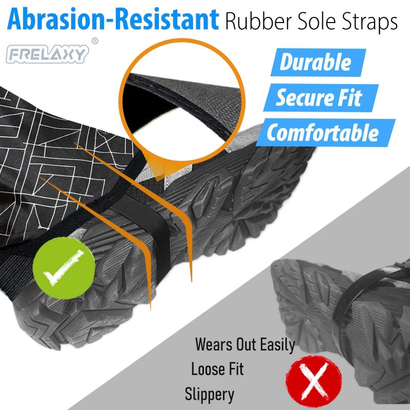 Frelaxy Ultralight Trail Gaiters for Hiking & Running â€“ Breathable, Wear-Resistant Low Shoe Gaiters, Protect Feet from Rocks, Mud, Dust & Debris (Black) - Image 4