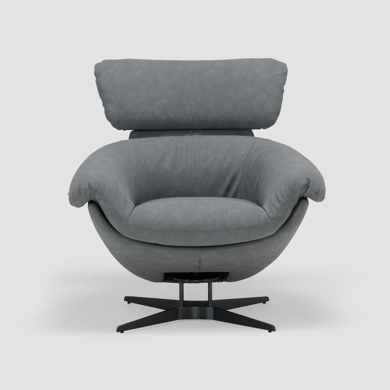AL HUZAIFA FURNITURE Marciano Swivel Chair, Upholstered In Microfiber Leather - Image 2