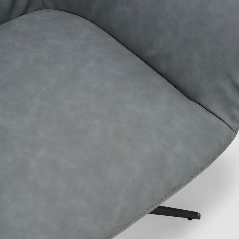 AL HUZAIFA FURNITURE Marciano Swivel Chair, Upholstered In Microfiber Leather - Image 3