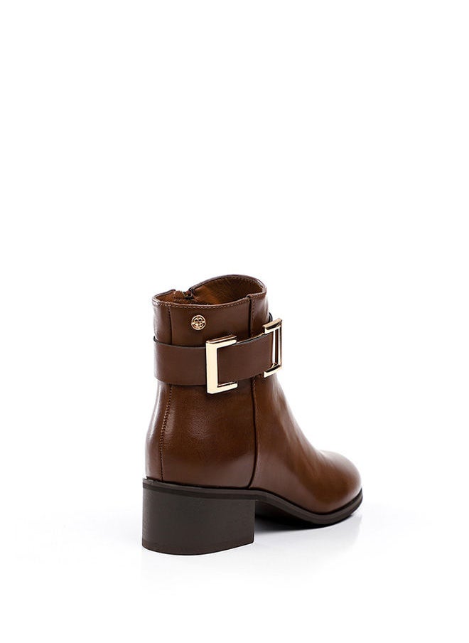DejaVu - Classy Ankle Boots With A Decorative Rectangular Buckle - Image 1