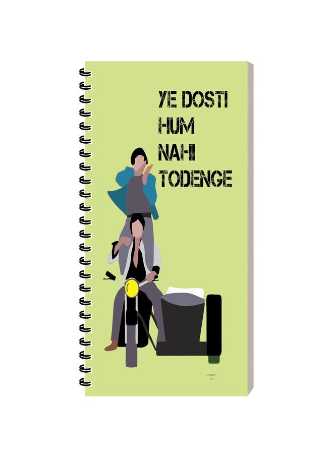 ESCAPER Bollywood Dialogue Design Diary, A5 Size, 160 Ruled Pages, Smooth Writing Spiral Notebook, Stationery Notepad, Perfect For Note Taking, Students, Executive, Gifts Personal & office use - Image 1