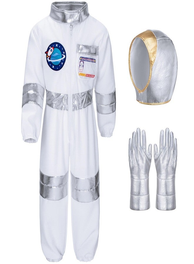 Irtysh Kids Astronaut Costume Flight Jumpsuit Halloween Cosplay Costume With Helmet Gloves Role Play Costume Set(L) - Image 1