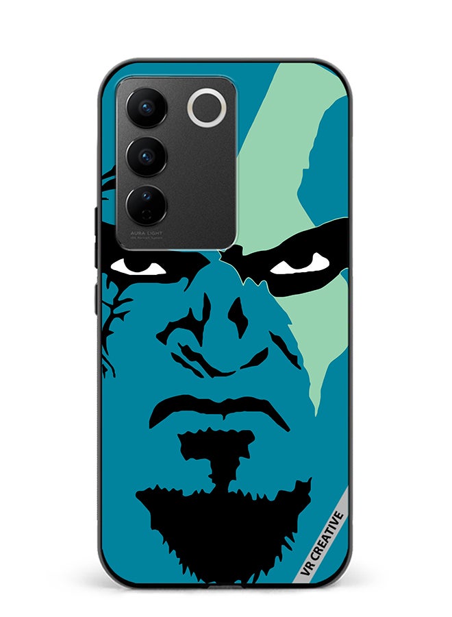 VR CREATIVE Protective Case Cover For Vivo V27e Face God Of War Design Multicolour - Image 1
