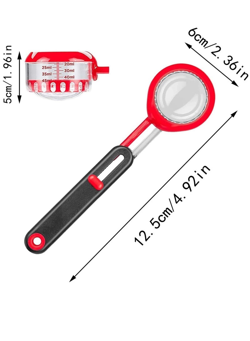 Excefore Coffee Measuring Scoop Adjustable Volume Tablespoon Measure Spoon with Long Handles for Easy Access to Coffee Protein Powder Tea Sugar and Milk,Suitable for Cafe Shop Home Kitchen Office (Black) - Image 4