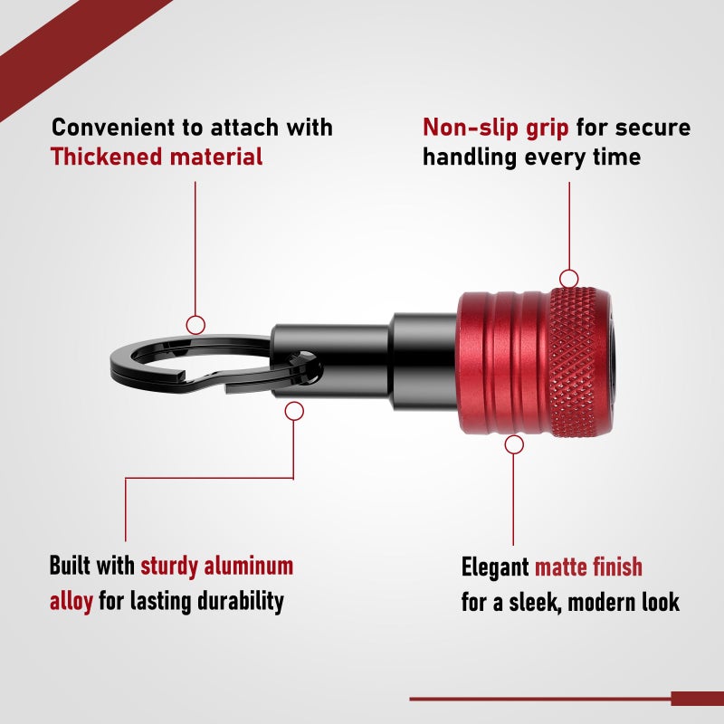 VALKYNOS Enhanced Non-Slip Bit Holder 6pcs, 1/4 Drill Bit Holder, Bit Holder Key Chain, Impact Bit Holders for Impact Driver Drill Bit Extension Screwdriver & Drill Bits, w/Black Carabiner Gadget Gift for Men - Image 5