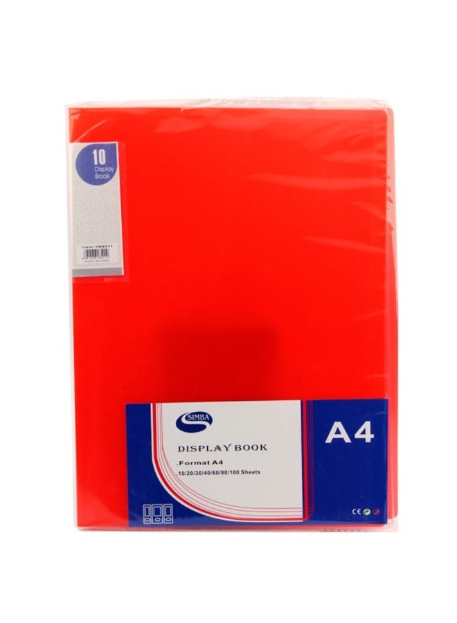 Simba Document Holder 10 Pockets Orange A4 Model DB8511