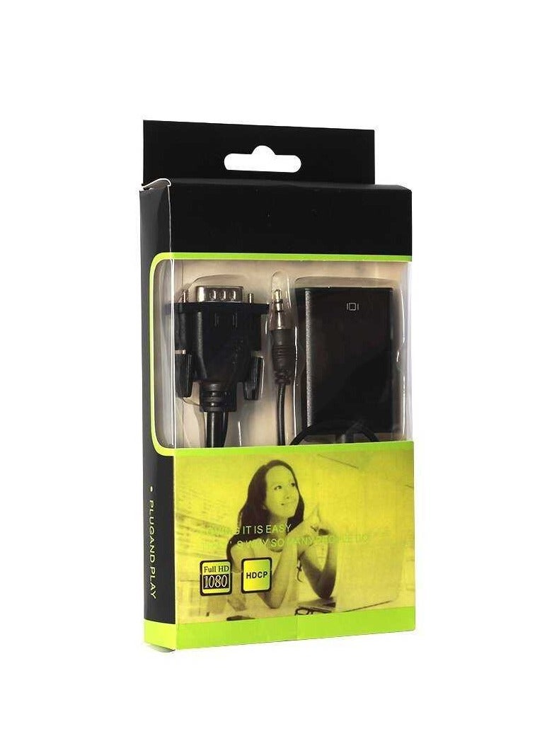 HDMI To VGA Cable Adapter Black - Image 2