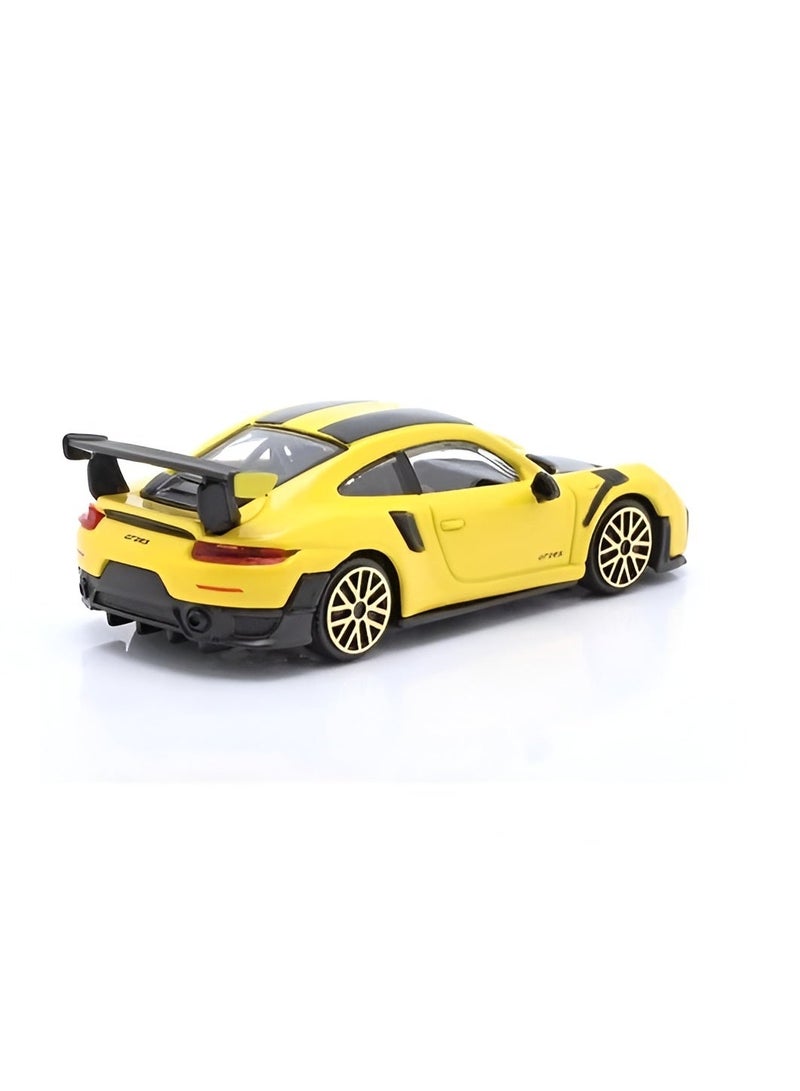 سيارة بورش 911 GT2 RS معدنية مقياس 1:24، مجسم رياضي من سبائك الزنك مع أبواب قابلة للفتح وتصميم داخلي مفصل لهواة الجمع - Image 4