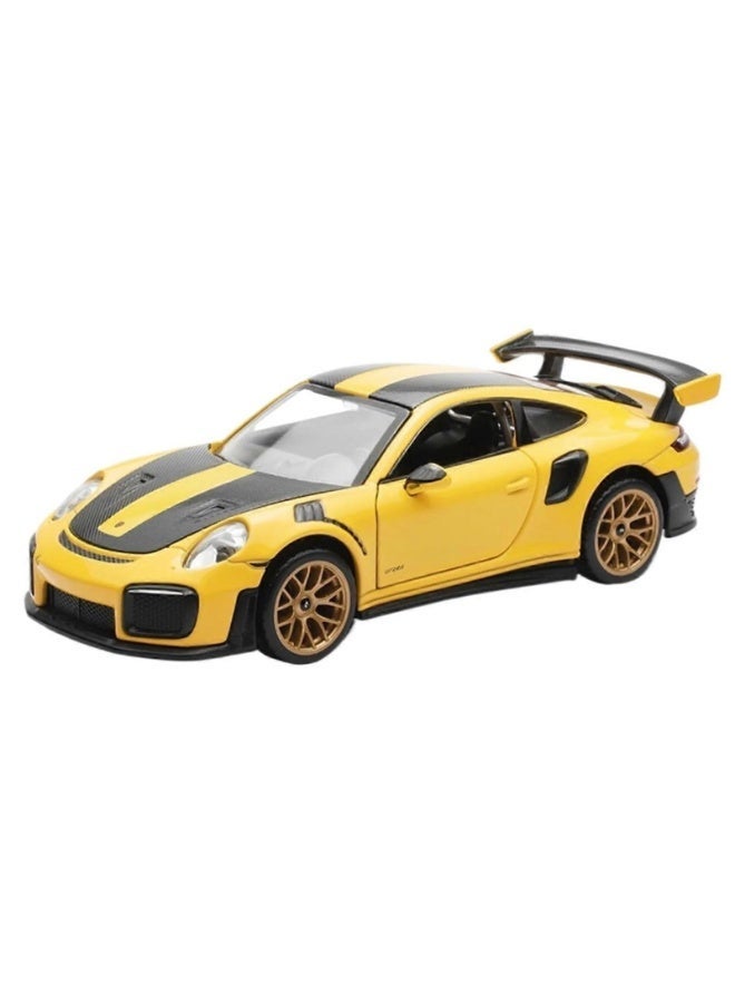 سيارة بورش 911 GT2 RS معدنية مقياس 1:24، مجسم رياضي من سبائك الزنك مع أبواب قابلة للفتح وتصميم داخلي مفصل لهواة الجمع - Image 3